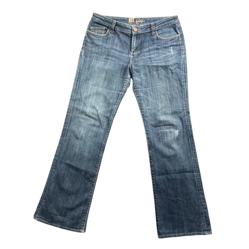 Kut from the Kloth Bootcut Jeans Womens 8 Blue Medium Wash Flap Pocket